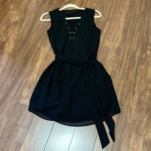 Simple black mini dress